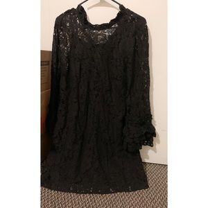 black lace dress